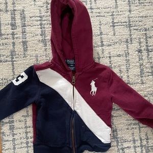Ralph Lauren Big Polo Hooded Sweatshirt Jacket 18M